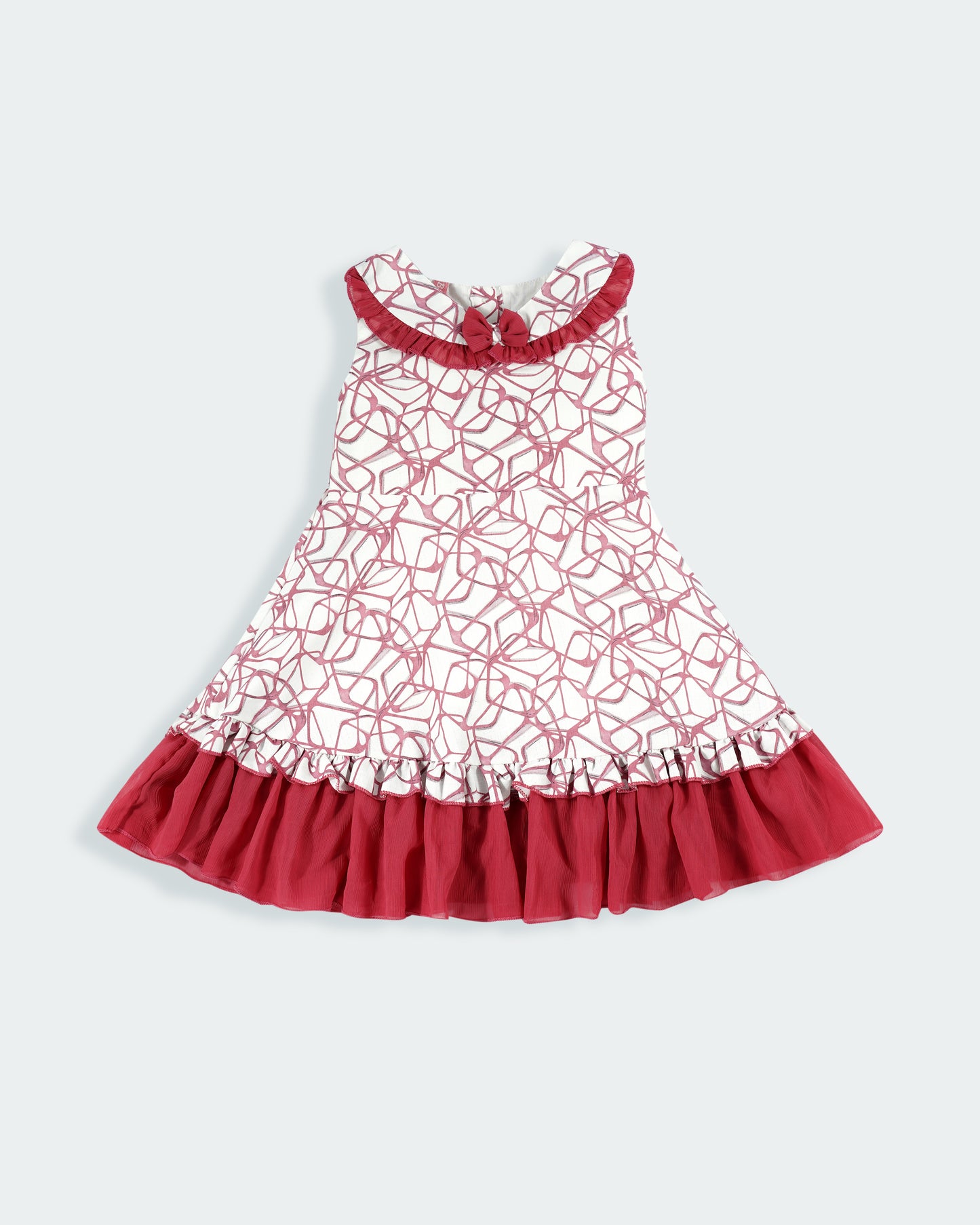 Best kidswear brand in india. Printed fit and flare casual frock (sleeveless)