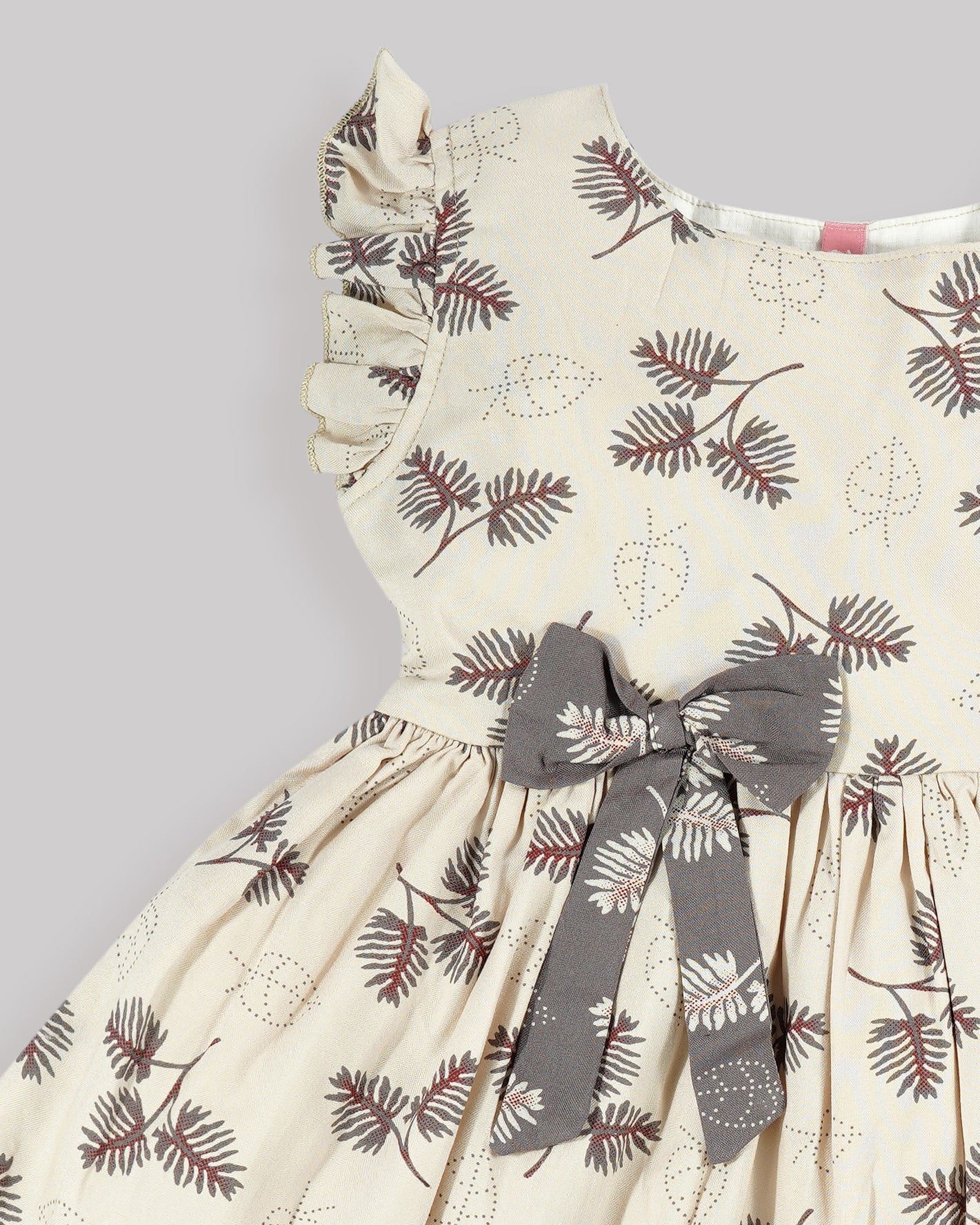 Best kidswear brand in india. Girls casual dress Printed casual dress with front button closure