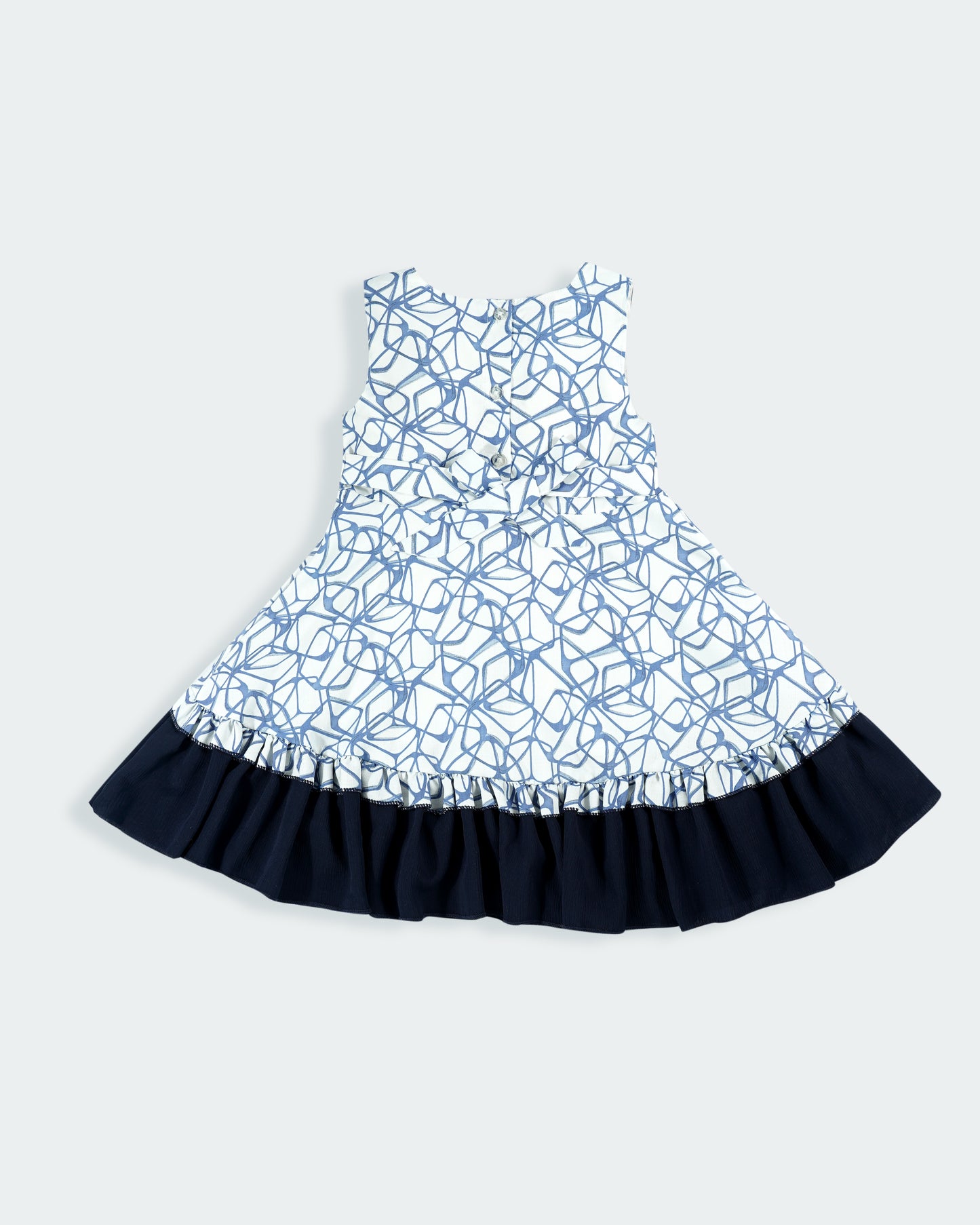 Best kidswear brand in india. Printed fit and flare casual frock (sleeveless) Fabric : Gentle man 