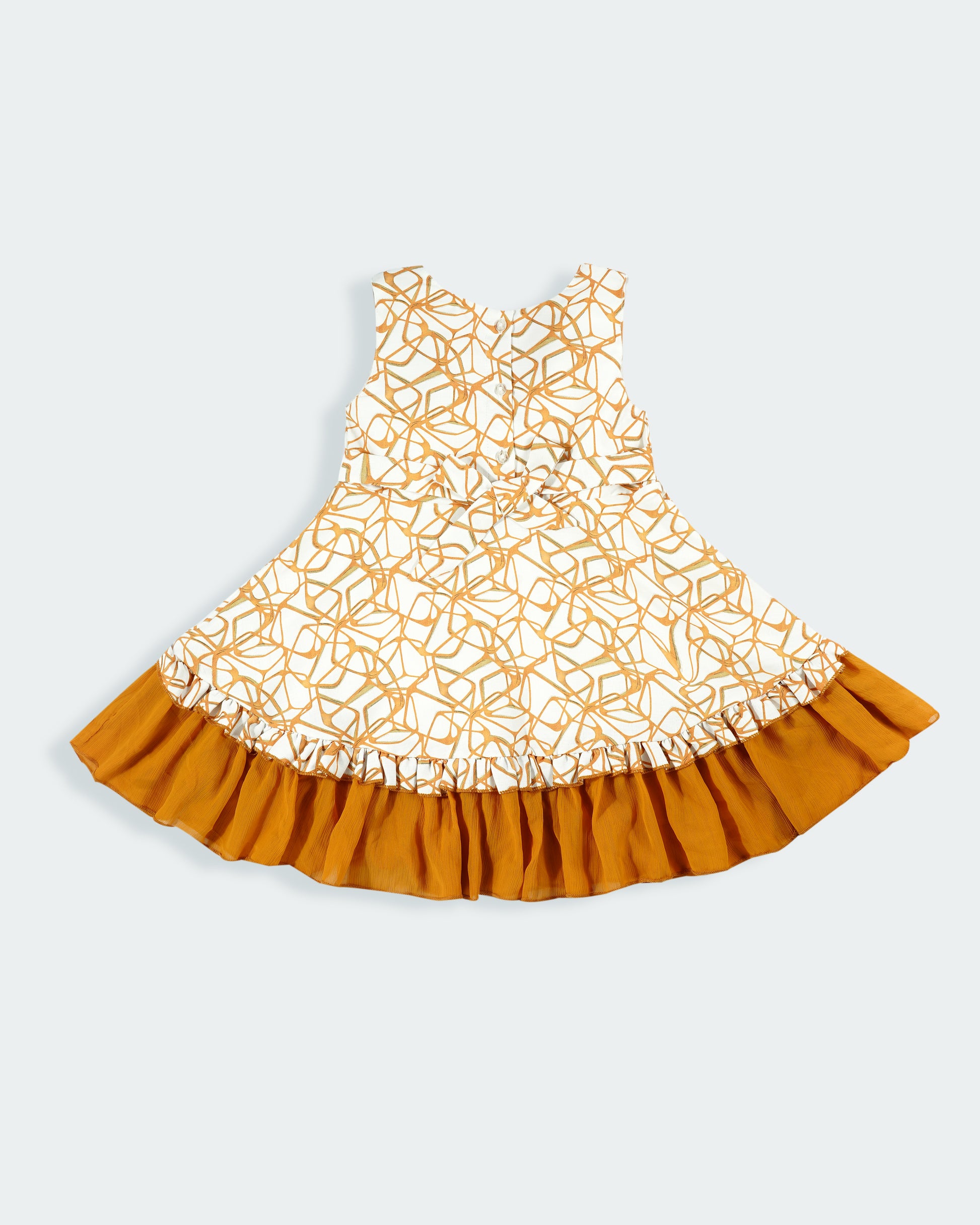 Best kidswear brand in india. Printed fit and flare casual frock  (sleeveless) 