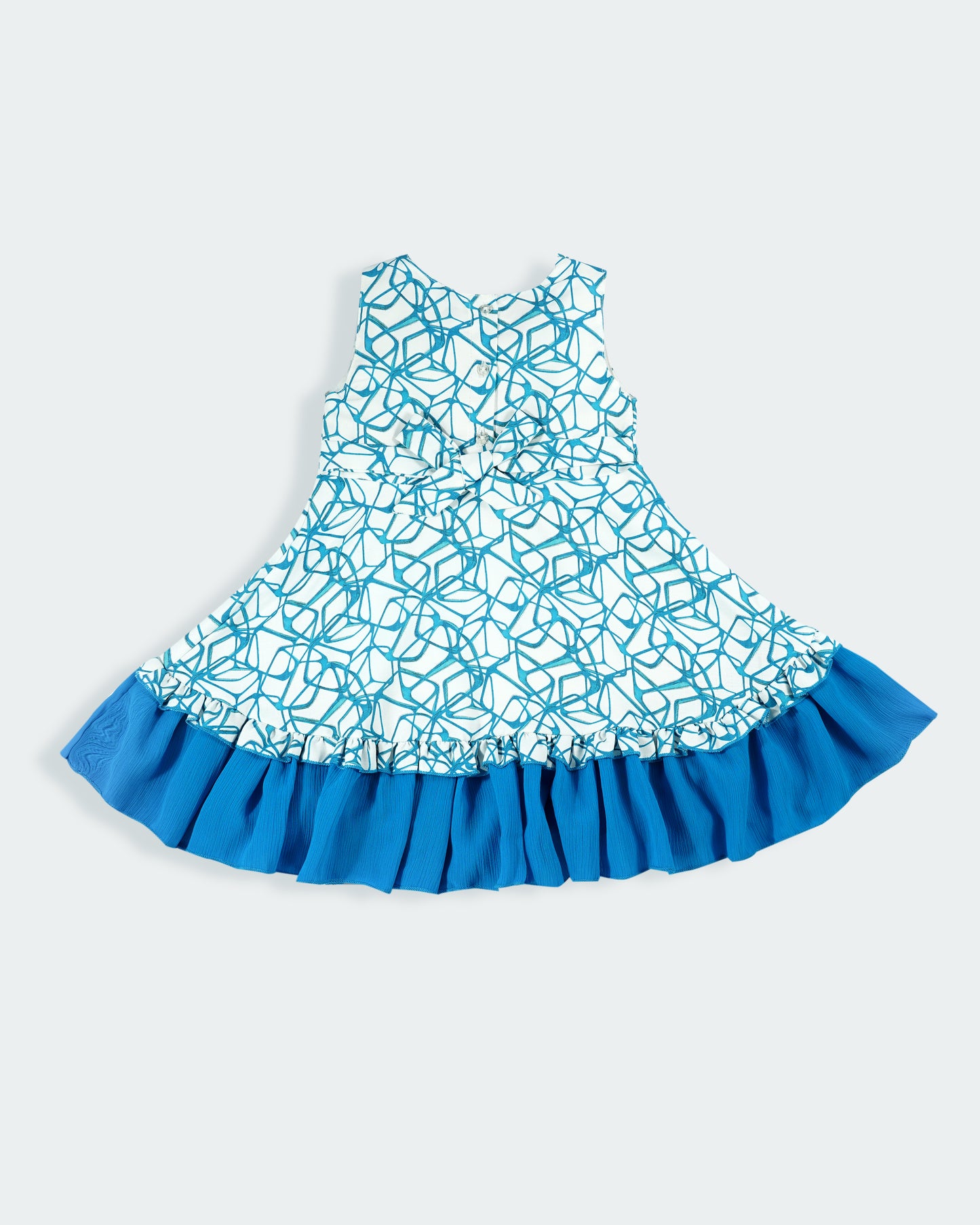 Best kidswear brand in india. Printed fit and flare casual frock  (sleeveless) 