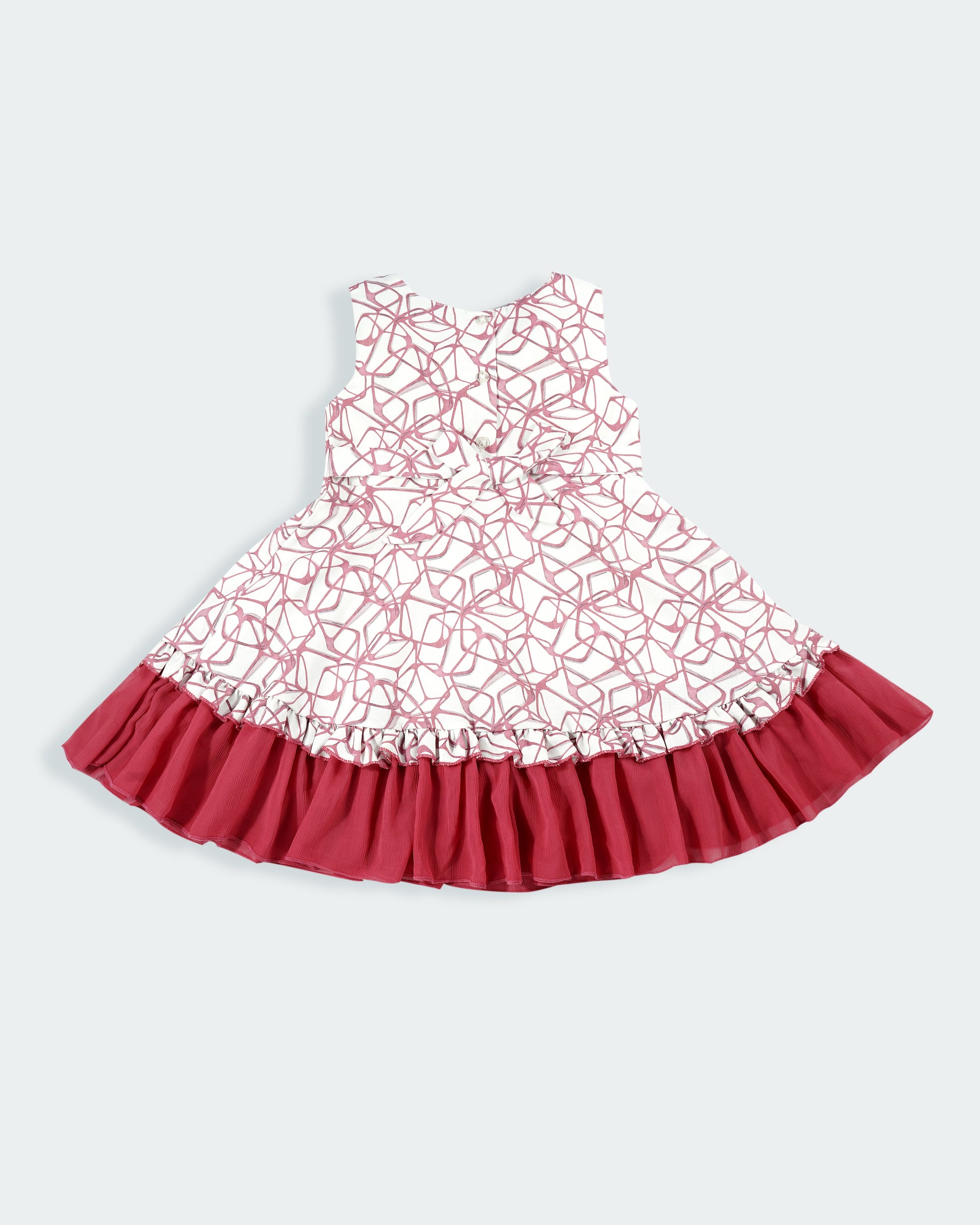 Best kidswear brand in india. Printed fit and flare casual frock  (sleeveless) 