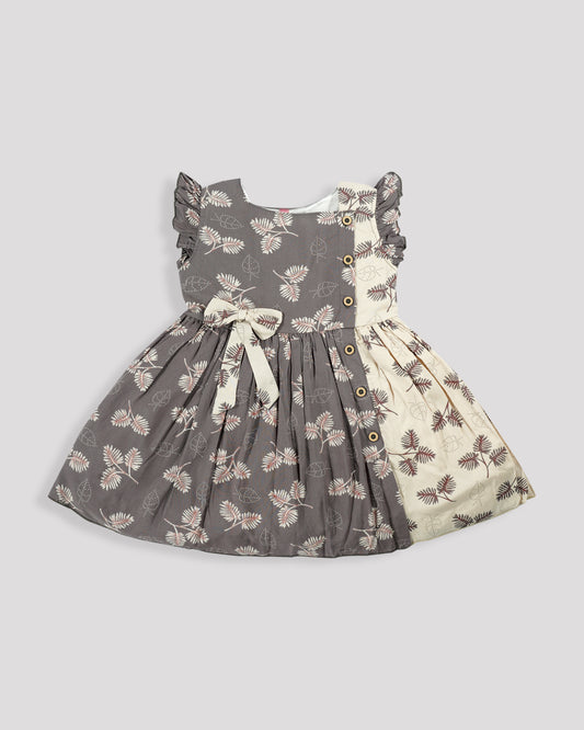 Best kidswear brand  in india. Girls casual dress Printed casual dress with front button closure