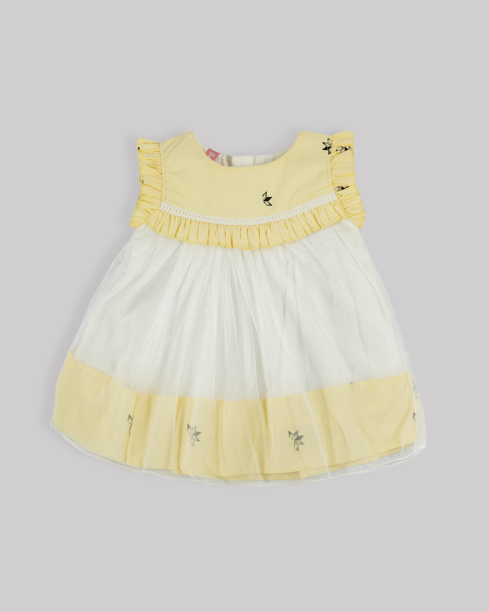 Best kidswear brand  in india. Casual frock Flare frock with lace & frilled sleeve