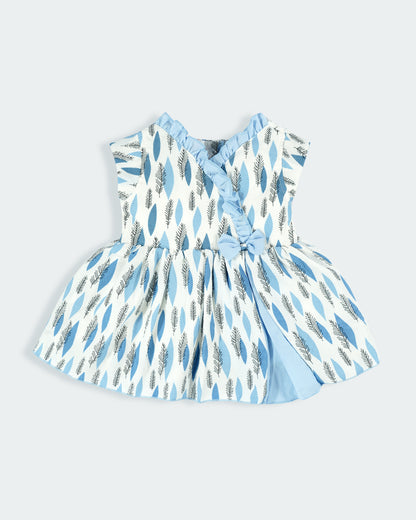 Best kidswear brand in india. Printed fit and flare casual frock (Cap sleeve) 