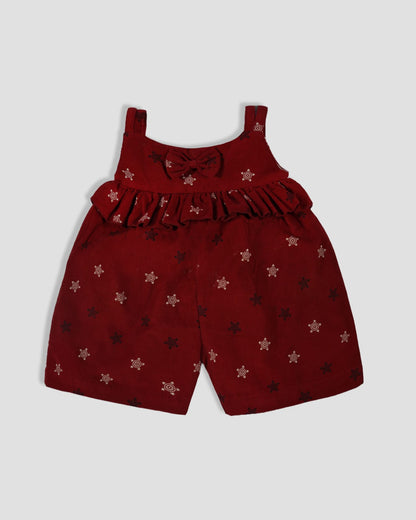 Kids Maroon Romper